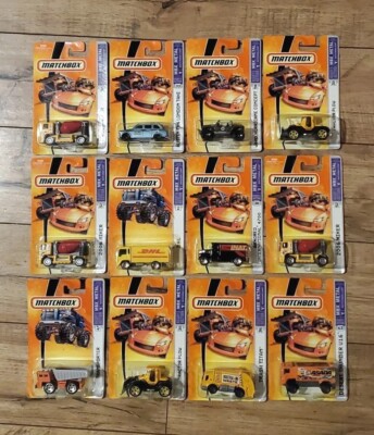  12 Matchbox Industrial Waste Trash Titan MBX Metal, DHL, Jeep, Construction 