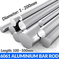 6061 Aluminium Round Bar Rod Diameter 1mm 2mm 3mm 4mm 5mm 6mm 7mm 8mm - 200mm