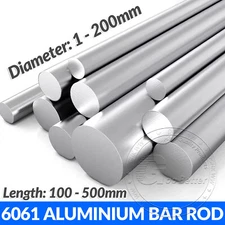 6061 Aluminium Round Bar Rod Diameter 1mm 2mm 3mm 4mm 5mm 6mm 7mm 8mm - 200mm