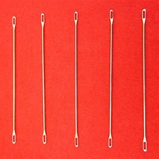 New 5 Pcs. Double-eye-needle 6.3 - 9.0 mm for Knitting Machines