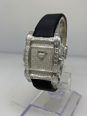 EBEL VANUA 18K WHITE FOLD FULL PAVE DIAMOND LADY'S WATCH 3157H26 NEW IN BOX!!!