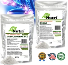 FDC NUTRITION Triple Strength 2.2lb Each Glucosamine HCL & MSM MADE IN USA