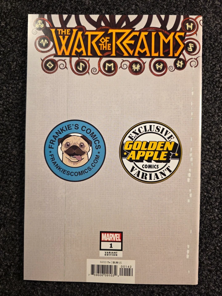 THE WAR OF THE REALMS 1 VARIANT Clayton CRAIN VIRGIN Marvel Comics Venom - Image 2 of 2