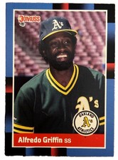Excellent: Vintage 1988 Donruss Alfredo Griffin Oakland Athletics Trading Card