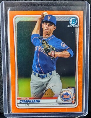 2020 Bowman Chrome Prospect Briam Campusano Orange #ed 23/25 #BCP-7 NY Mets