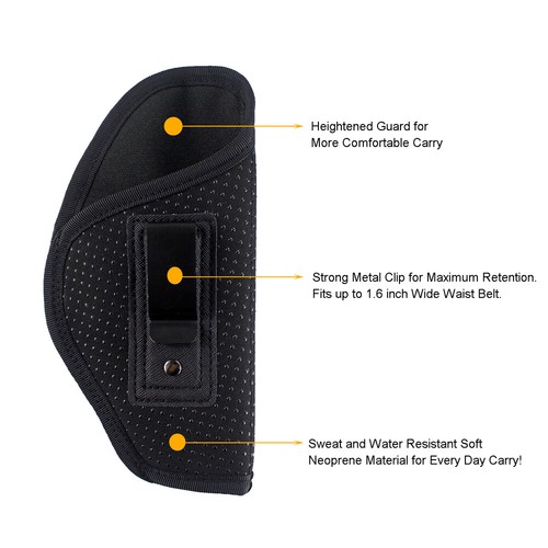 Soft Neoprene IWB Gun Holster for 1911 Beretta Ruger S&W Taurus-Choose Model - Picture 5 of 8