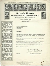 Stark Bro's Nurseries & Orchards Co, 1936 Letterhead, Louisiana Missouri