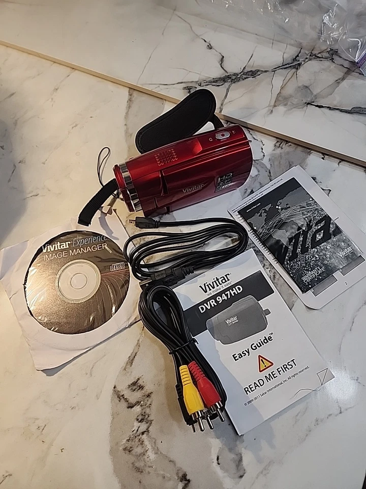 Vivitar DVR947HD Camcorder -  Red - TESTED & WORKING - Image 2 of 4