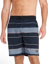 Speedo Men's Swim Trunk Knee Length Boardshort Bondi Striped NWT XL