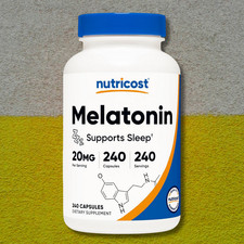 Melatonin 20mg, 240 Capsules - 20mg Per Serving, Non-GMO, Gluten Free