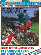 1981 Hesketh Vampire V1000 Triumph Tiger Trail Nude Poster Tina Tailpipe Cartoon
