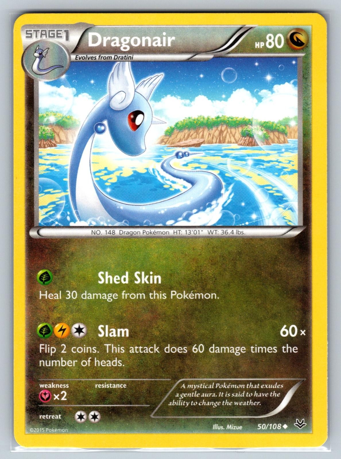 Dragonair 50/108 Uncommon Roaring Skies Pokemon Lightly Played