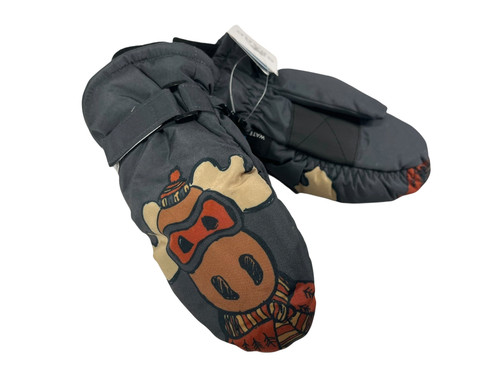 GRAND SIERRA Gray Warm MOOSE WINTER MITTENS Ski Snowboard Gloves Toddler 2/4 New