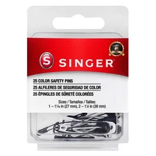 Singer Notions 00296 Professional Style Safety Pins-Sizes 1 & 2 25/Pkg