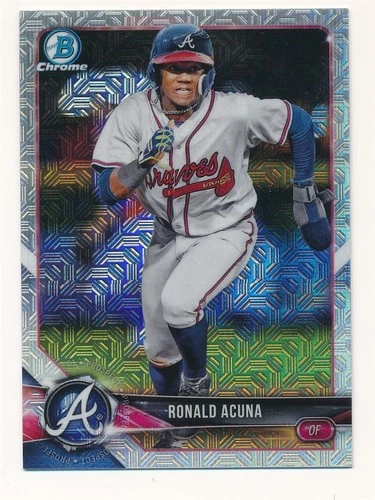 RONALD ACUNA 2018 BOWMAN CHROME MEGA BOX REFRACTOR #BCP1 BRAVES MINT