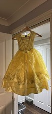 Disney Girls Beauty & the Beast Belle Dress Yellow Princess Ball for Ages 3-4