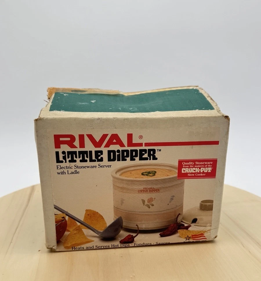 VTG Rival Little Dipper Electric Stoneware Server Retro Floral 1QT 6"x4.5" #3204