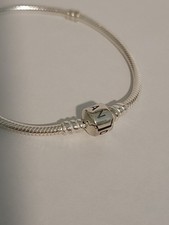 Pandora Moments Sterling Silver Snake Chain Charm Bracelet with Barrel Clasp — listing 2