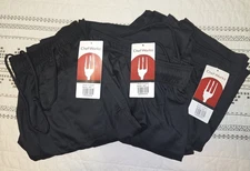 Chef Works Pants Mens Size L Black Elastic Waist Drawstring NBBP-00-L (LOT OF 3)