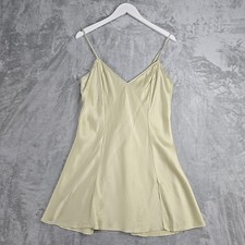 Victoria's Secret Silk Slip Mini Dress Large Light Soft Green Lingerie