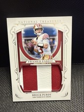 2025 Panini National Treasure Framed Fabric 25/25 book end Brock Purdy 49ers NFL