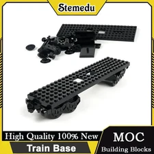 MOC City Train Building Base Wheels & Tracks DIY For Technical 92339 92088 4025