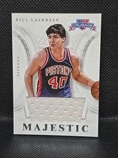 2012-13 Panini Crusade BILL LAIMBEER MAJESTIC JERSEY Detroit Pistons
