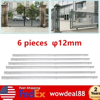 6pcs 1m Rails Steel Gear Slide Rack Track for Sliding Gate Opener max 2000KG