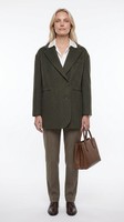 Sandro Mantel Khaki Wolle Oversized Gr. 38 FR Damen SFPOU00495