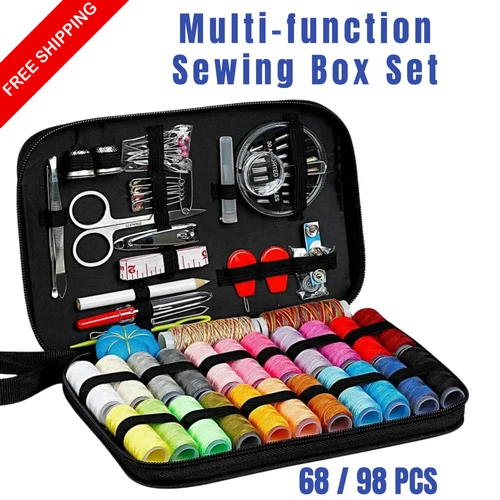 DIY Nähset Box Set Multifunktion Faden Werkzeuge für Handstich Stickerei - Bild 1 von 18