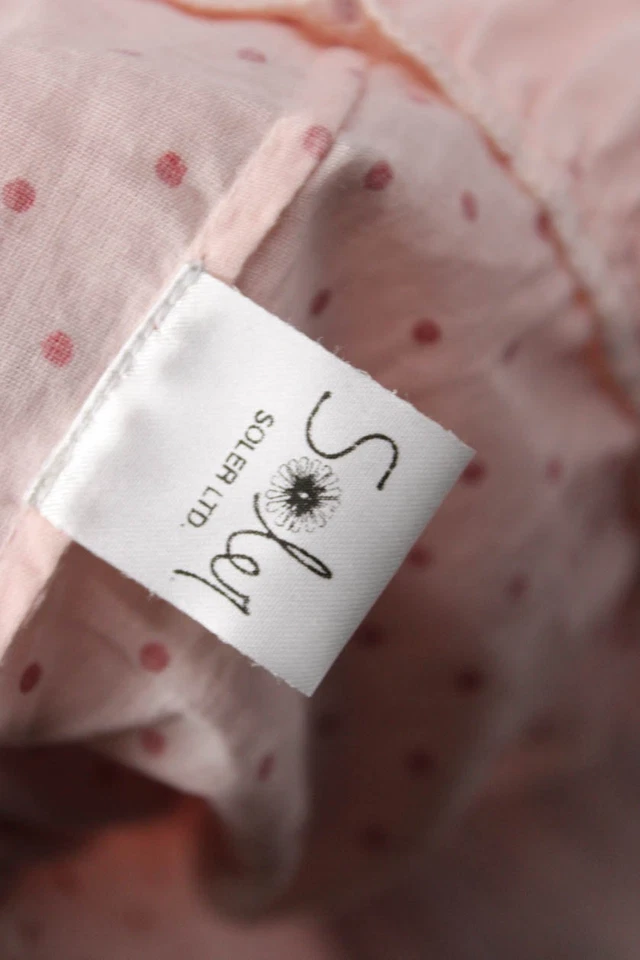 Soler Women Maxi Dress Pink V-Neck Long Sleeve Button Bohemian Size M - Image 4 of 4