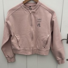 Zara Girls 11/12 Pink "Ballet School" Pocket Full Zip Jacket