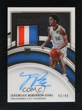 2021 Panini Immaculate Rookie 43/99 Jeremiah Robinson-Earl #128 Patch Auto 6ns
