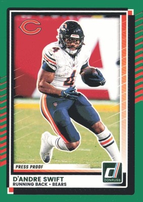 2025 Donruss #226 D Andre Swift Press Proofs Green
