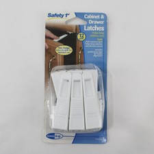 Safety 1st Latches Cabinet and Drawer 1 Pkg of 12 White 11658A