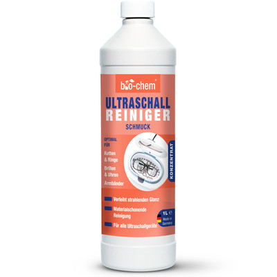 bio-chem Ultraschallreiniger Konzentrat 1000 ml + Dosierer für Brillen, Schmuck