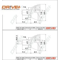 2X Gelenksatz FüR Antriebswelle Dr!ve+ DP2110.10.1504 2 GelenksäTze FüR VW
