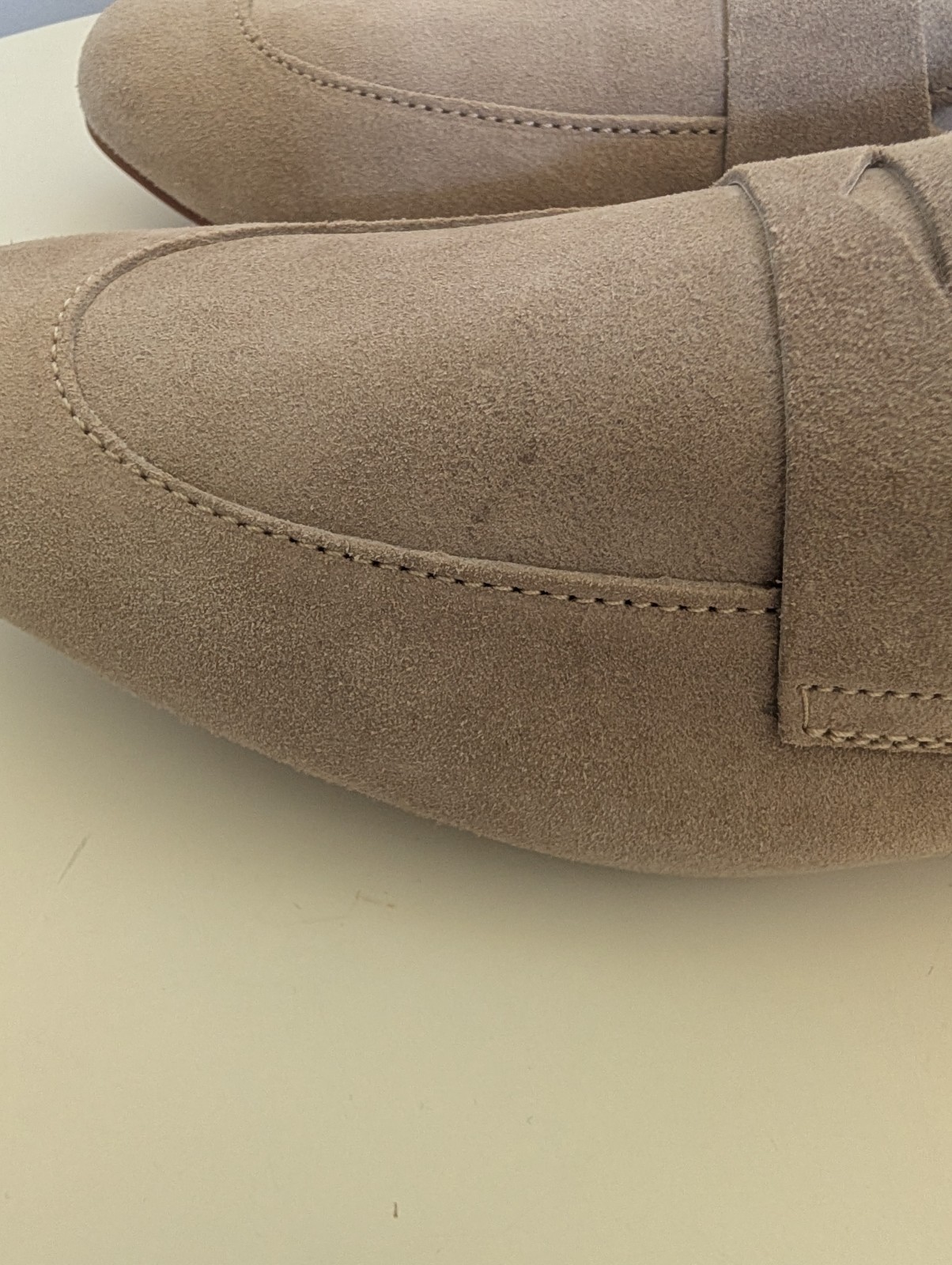 A Piedi Suede Beige Loafers Uk6.5 Eu40 image 9