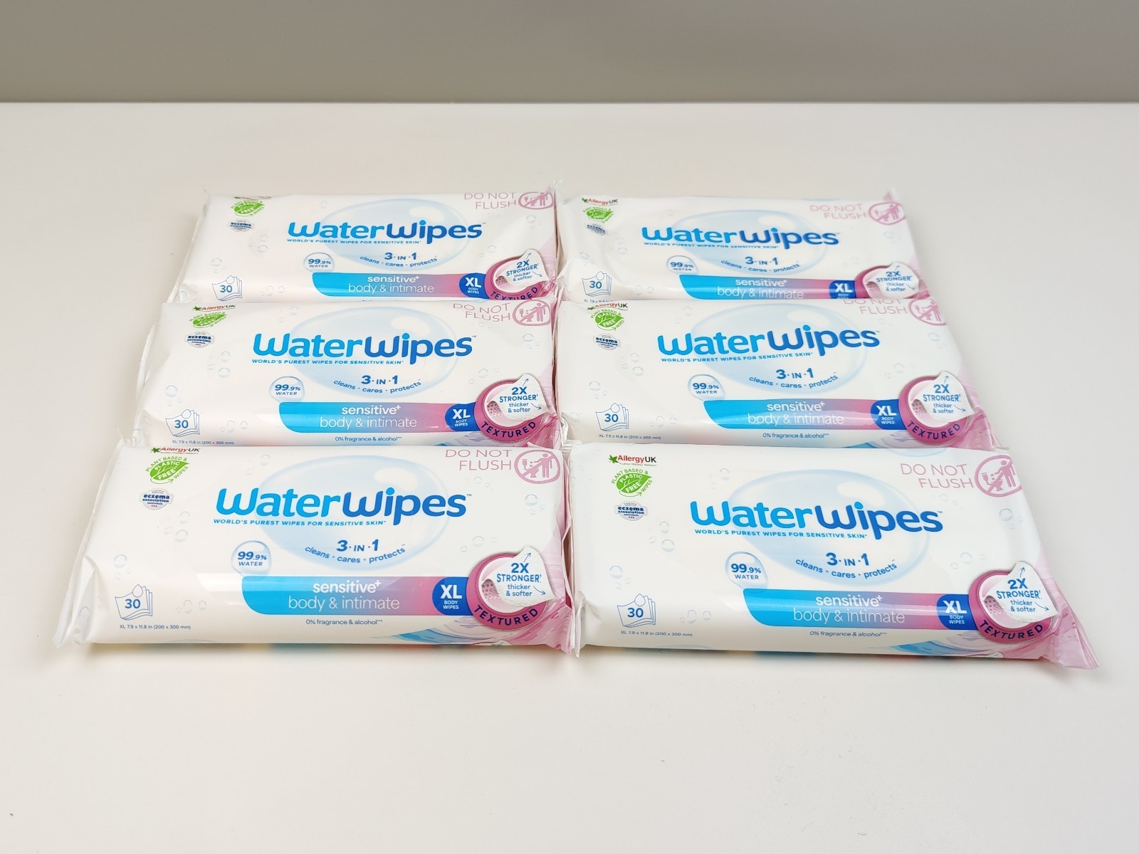 WaterWipes Sensitive+ Body & Intimate Cleansing Wipes, 99.9% Purified Water, XL