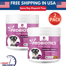  2 Packs Probiotic Chews for Dogs   Supports Gut Health, Digestion, Gas, Immune