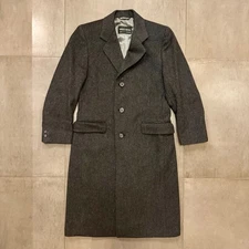 Vintage Men’s Pierre Cardin Overcoat New York Paris Made In USA Gray Wool