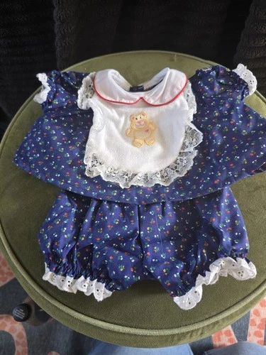 vintage Cabbage patch kid coleco htf teddy bib and outfit set