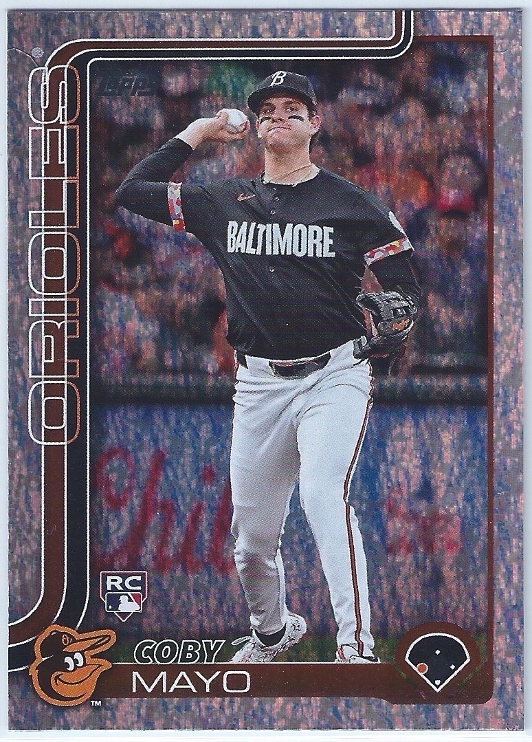 2025 Topps Series 1 #20 Coby Mayo Holo Foil Rookie RC Orioles