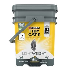 Purina Tidy Cats 4-In-1 Strength LightWeight Cat Litter, Floral Scent,17 lb Pail