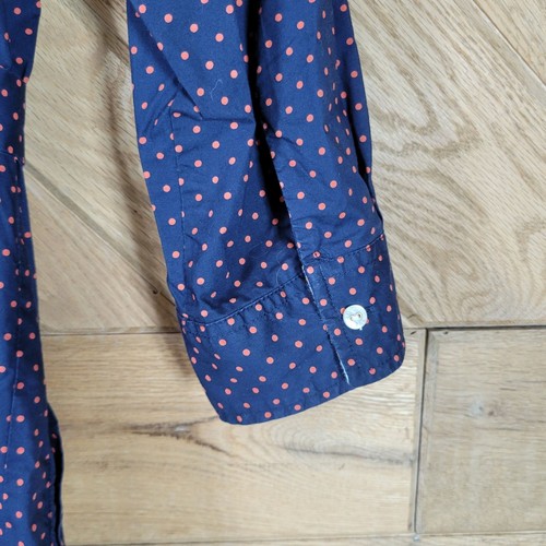 Tommy Hilfiger Damen Hemdblusenkleid dunkelblau gepunktet mit Gürtel Größe L Knopfleiste - Bild 7 von 10