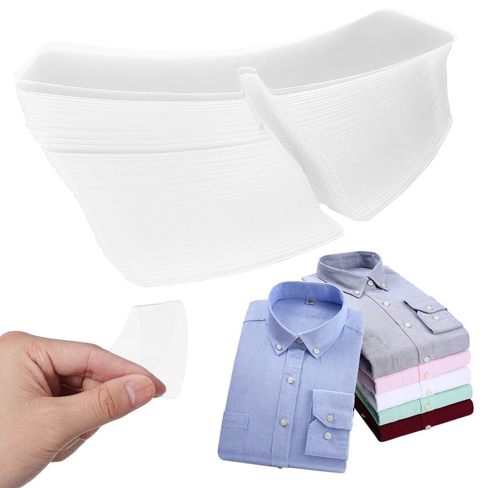 100Pcs Collar Stays Plastic Transparent Shirt Collar Inserts for Dress ...