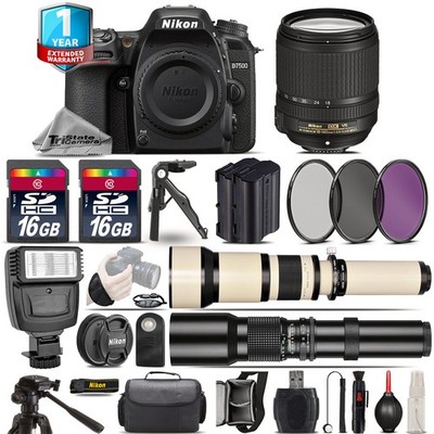 Nikon D7500 Camera + AF-S 18-140mm VR - 3 Lens Kit + Extra Battery +1yr Warranty