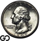 1949 Washington Quarter, Gem BU+