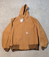 Carhartt Jacket Mens XL Brown J131 BRN Active Jac Thermal Lined Work Coat USA