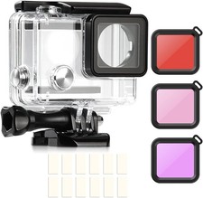 Wasserdichtes Tauchgehäuse mit Filtern für GoPro Hero 4/3+